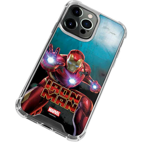 Marvel Iron Man Repulsor Blast iPhone 14 Pro Clear Case